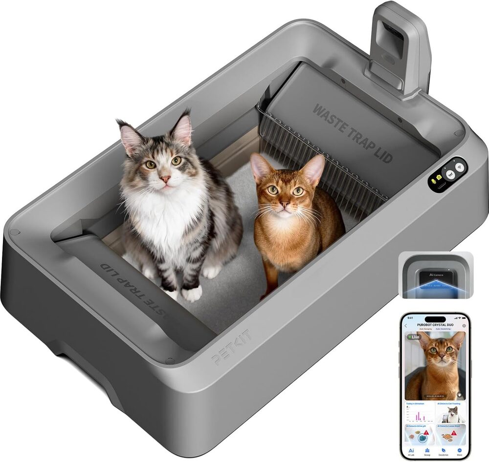 PETKIT Purobot Crystal Duo — Cámara IA